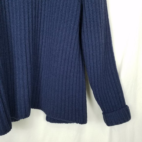 Vintage | Susan Bristol 100% Wool Cardigan Ribbed Knit Blue - Picture 11 of 16